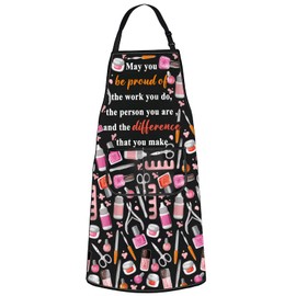 JNIAP Nail Tech Apron With Pockets Nail Artist Apron Nail Boss Apron Nail Technician Gift May You Be Proud Of The Work You Do (Nail May you be), Large