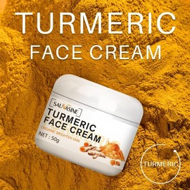 Grospe Turmeric Face Cream, Anti-Aging Cream Face Repair Cream, Turmeric Facial Moisturizer for Dark Spots, Wrinkles, Moisturizing, Skin Repairing Turmeric Cream for Dull and Dry Skin 1.76 OZ