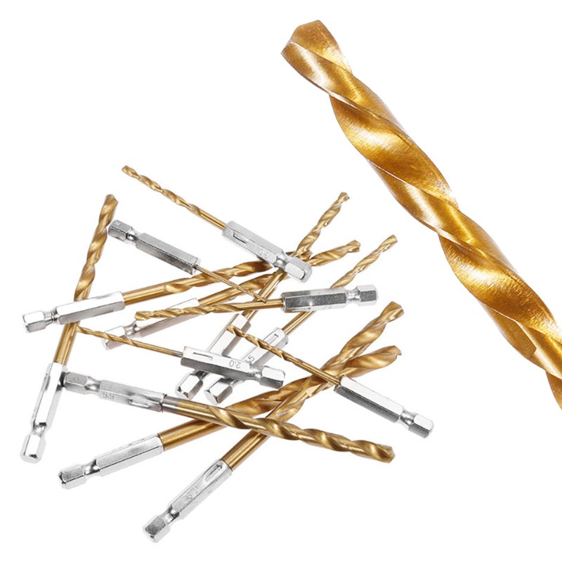 ANBOO Titanium Drill Set, 26-Piece 1.5-6.5 mm Hex Shank Quick