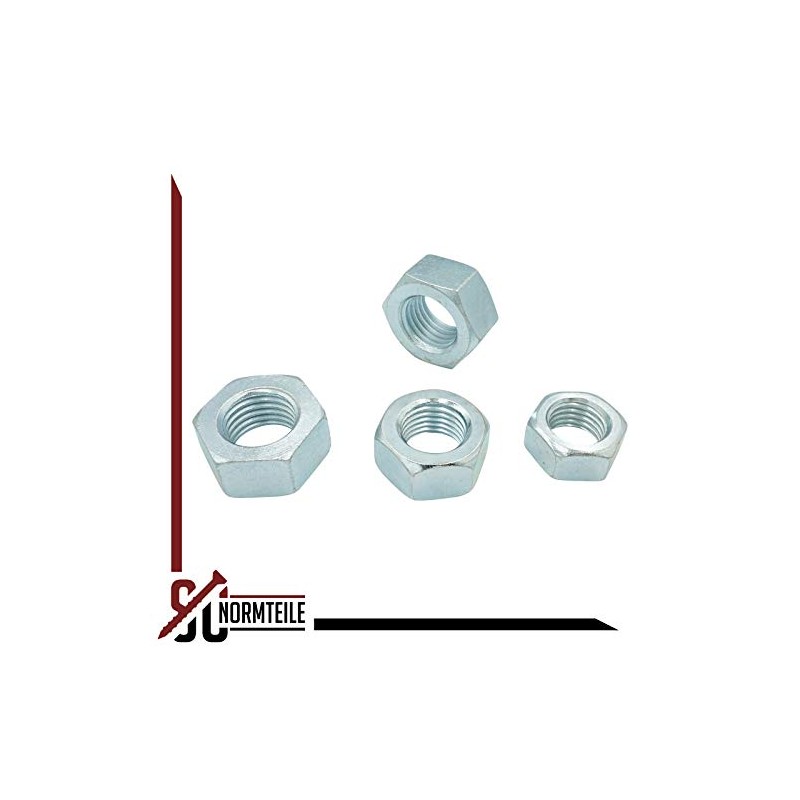 Hexagonal nuts (standard design) - M10 - (50 pieces) -