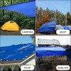 All Purpose Blue Poly Tarp, Waterproof Tarp w/Grommets Every 36",