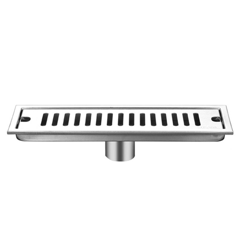 Shower Drain Long Stainless Steel Deodorant Removable Floor Drain for