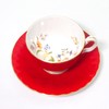 Ainsley Cottage Garden Tea Cup & Saucer Oban 297305206C Red