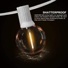 SUNTHIN White Outdoor String Lights, 48FT White Patio Lights with