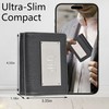 JLDAdornGo Wallet for Men RFID Slim Trifold Genuine Cattle Leather