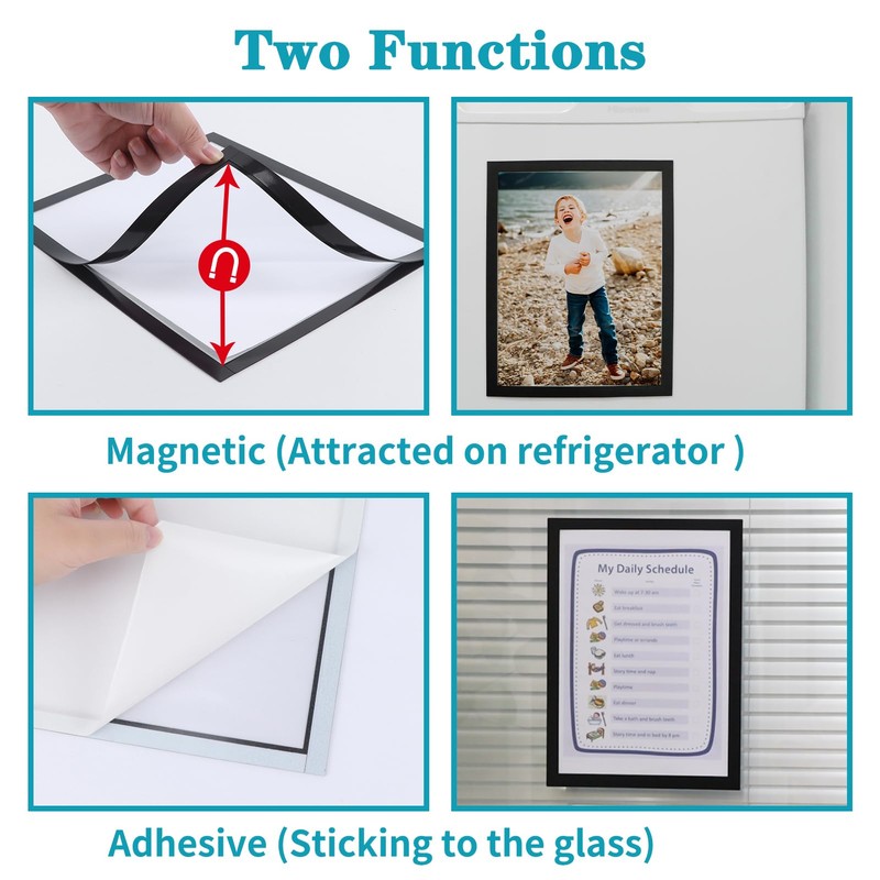 CRUGLA 30 Packs 8.5 x 11 Magnetic Picture Frame Bulk,