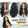 KRSI Black V Part Wig 24" Long Body Wave Synthetic