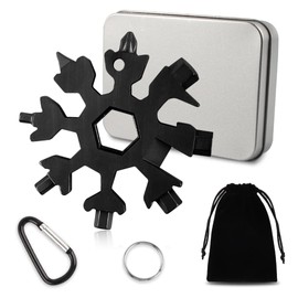 Snowflake Tool 18 in 1, Snowflakes Multitool Stainless Steel Tool Star Snowflake Multifunctional Tool Snowflake Portable Screwdriver Snowflake for Outdoor Adventure Camping