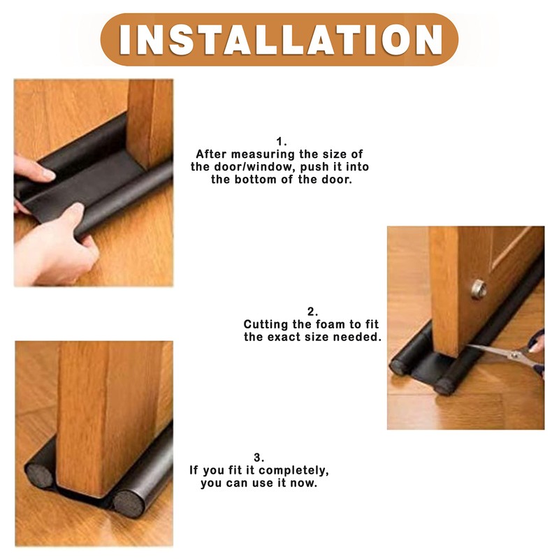 SUL Under Door Draught excluder, Double side Door Draft Excluders,