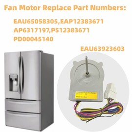 EAU63923603 EAU65058305 Refrigerator Evaporator Fan Motor Assembly for LG Refrigerators,Replacement Part Number LFXS28596S LMXS28626S LFXS26596S LFXS26973D