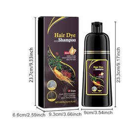 Champú de Color 3 en 1 - Tinte Instantáneo para Cabello, Cobertura 100% de Pelo Blanco, Limpiador y Acondicionador 2 en 1, Sin Sulfatos, Adecuado para