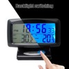 Car Temperature Measurement Thermometer Indoor Outdoor Electronic Clock LCD Backlight