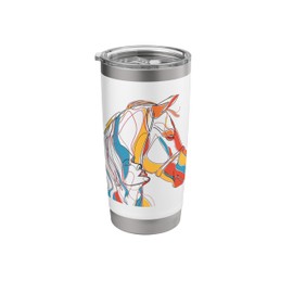 Artistic Horse Girl Lineart Pony Horse Riding Stainless Steel Insulated Tumbler