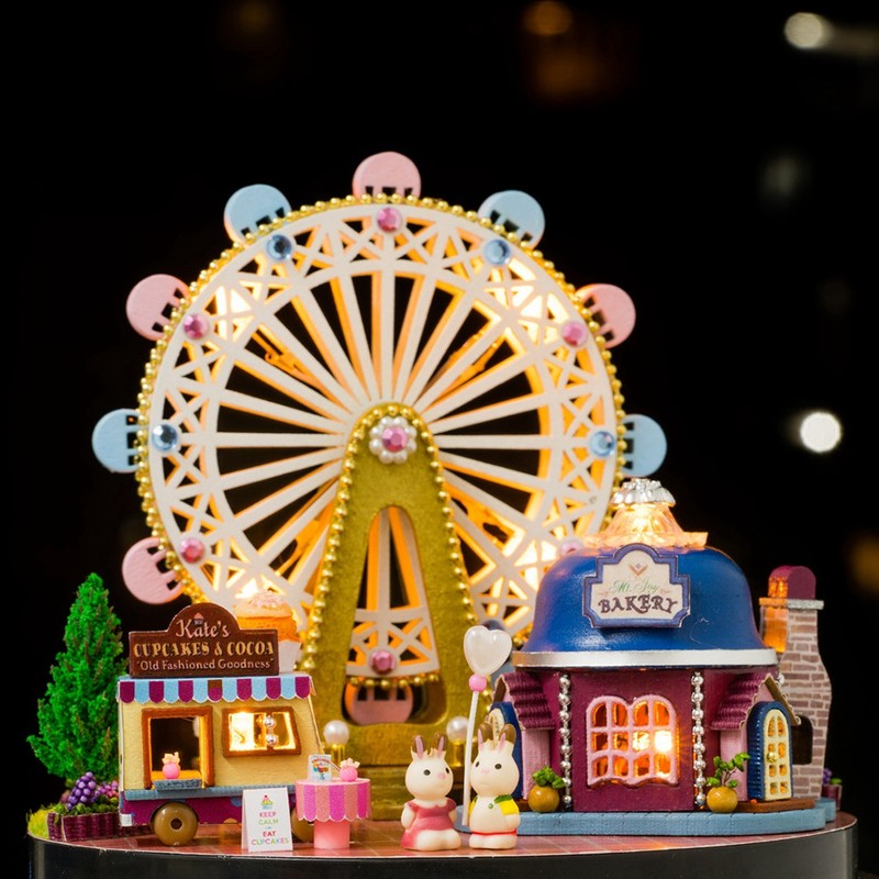 DIY Handcraft Buildings Mini House Kit with LED Lights Christmas