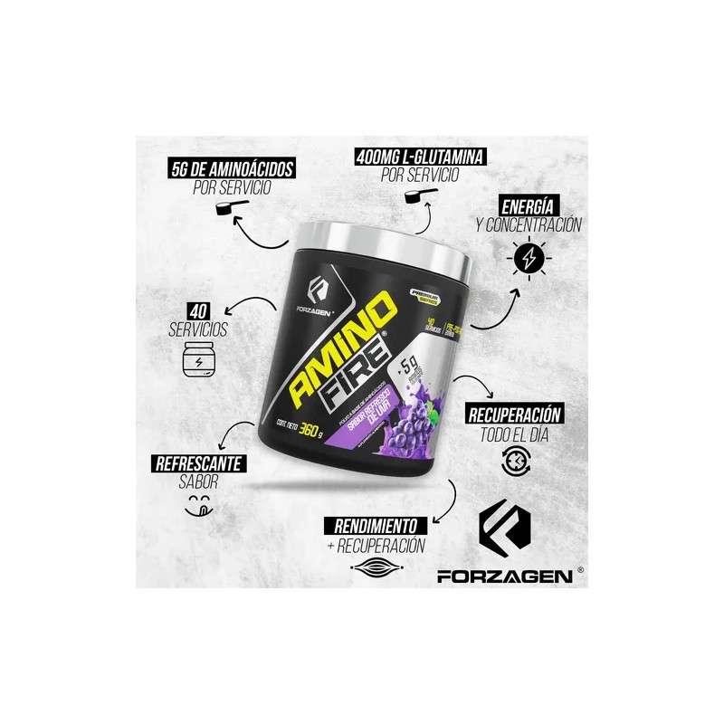Forzagen Amino Fire 360g EAA Amino Acids with L-Glutamine Energy