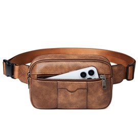 Mroede Sling Bag for Women Crossbody Bag 4-Pockets Sling Bag Chest Bag Fanny Pack Backpack for Travel Work, 3-1 Black With Brown