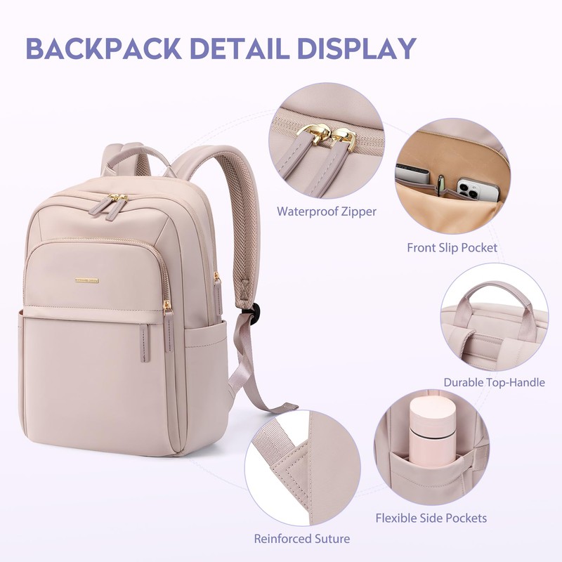 GOLF QUALITY Hiking Travel Backpack for Women Casual Business Weekender