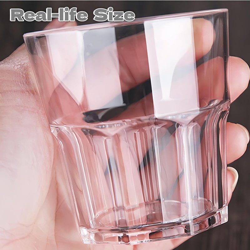 Küchera Reusable Plastic Glasses Acrylic Tumblers 260ml - 8 Pack