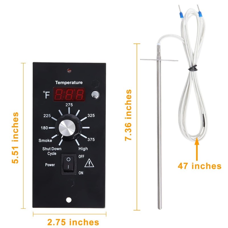 Digital Thermostat Controller Kit Compatible with Traeger Pellet Grills BAC200