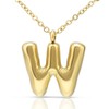 Joacii 18K Gold-Plated Bubble Initial Letter Pendant Necklace for Women