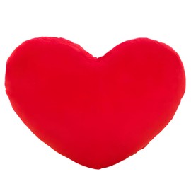 1 Piece Heart Pillow Cushion, Plush Pillow, Fluffy Heart Decorative Pillow, Cute Heart Shaped Cushion for Sofa Bed Dining Gifts for Girls Valentine's Day Gift (Red)