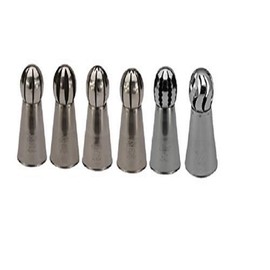 Ateco One Step Flower Russian Ball Tube Set Includes Stainless Steel Tips:, 270, 271, 272, 273, 274, & 275