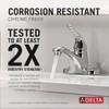 Delta Foundations Centerset Chrome Bathroom Faucet, 4 Inch 3 Hole