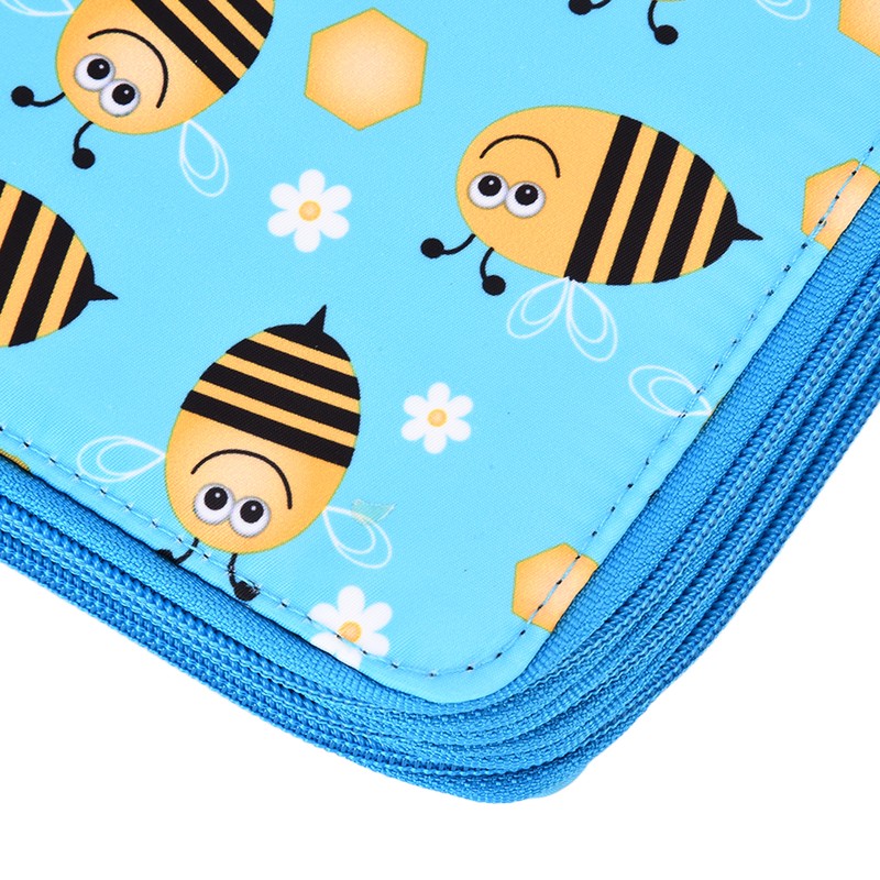 Pencil Storage Bag Bee Pattern High Capacity 127 Holes Multi