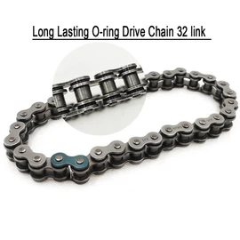 QYMOTO Upgraded KT196 O-Ring Drive Shaft Chain Go Kart Chain 420 RO-32 Link, Sealed Roller Chain for Coleman Powersports 196cc Go Kart Parts More Durable