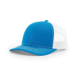 Richardson Cyan/White 112 Mesh Back Trucker Cap Snapback Hat