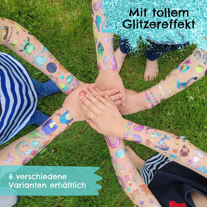 100 metallic tattoos for sticking, skin-friendly children's tattoos, digger and