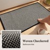 YIHOUSE Thin Bath Mat Black Bathroom Rugs Sets 2 Pieces,
