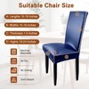 WUSOUPU Navy Leather Chair Covers for Dining Chairs Set of