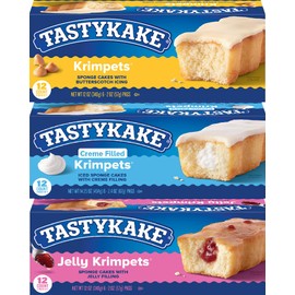 Tastykake Krimpets Variety Pack - Butterscotch, Jelly, Creme Filled - 3 Boxes