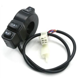 UOIENRT 7/8"22MM Handlebar Switch, Black Handlebar Switch Horn, Plastic Electronic Turn Signal Switch for Motorcycle Electric Scooter ATV