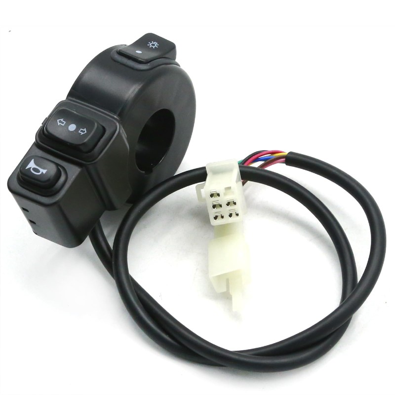 UOIENRT 7/8"22MM Handlebar Switch, Black Handlebar Switch Horn, Plastic Electronic