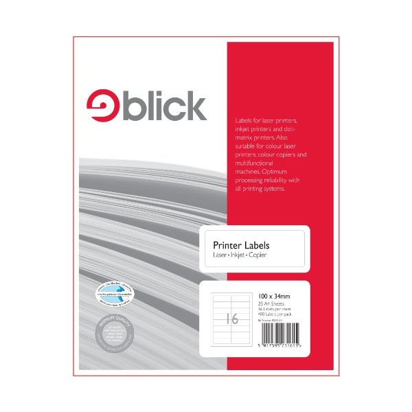 Blick A4 Multi Labels (25 Sheets, 16 per Sheet)