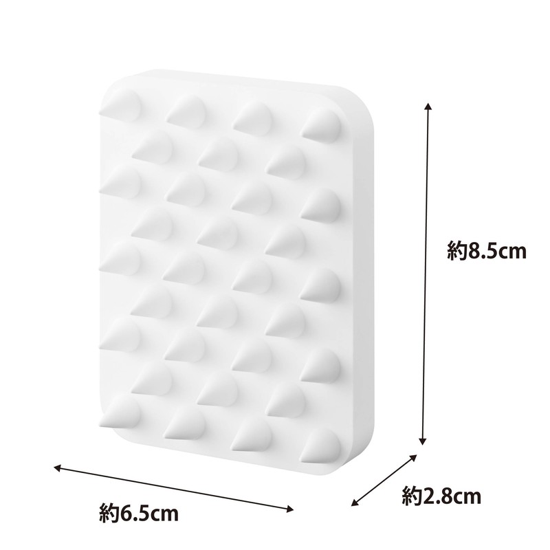 Yamazaki 1771 Magnetic Scalp Massage Brush, Hard Type, White, Approx.