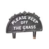 Prodbuy Vintage Cast Iron Please Keep Off The Grass Garden