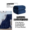Navy Blue Flannel Fleece Blanket fluffy throw Super soft Bed