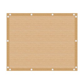 VICLLAX 90% Shade Fabric Sun Shade Cloth Privacy Screen with Reinforced Grommets for Outdoor Patio Garden Pergola Cover Canopy 4x6 FT, Wheat