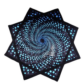 BVCY Flowstar Beginners Spinning Cloth Flow Star Juggling and Skill Toy Fingertip Rotating Flow Toy Dapo Star Blue (R01-Style2)