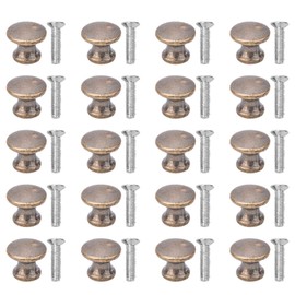 Set of 20 Boxes Knobs, Mini Mushroom Head Handle Nipple Nail Small Cabinet Jewellery Hardware Parts, Cupboard Drawer Metal Jewellery Box Gift Box Buttons
