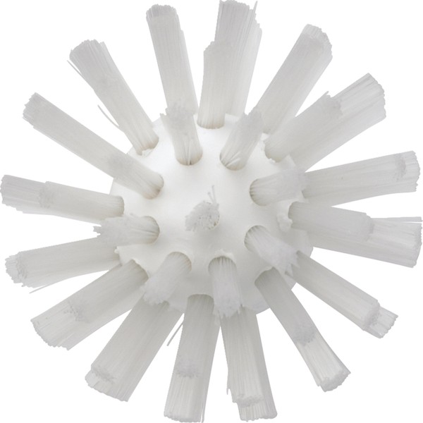 Vikan 5380-63-5 Stiff Tube Brush, Polyester, 2-19/32" x 6" OAL, White