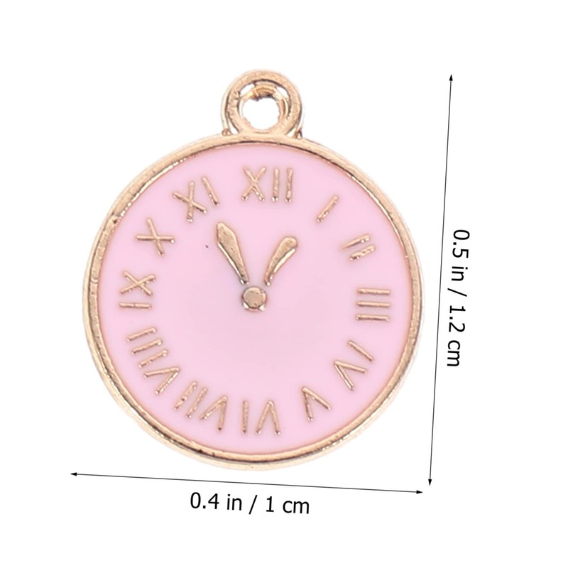 TEHAUX 60pcs Clock Pendants for Jewelry Crafting Cute Earring Accessories