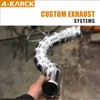 A-KARCK 304 Stainless Steel Pie Cuts, 3'' Exhaust Pipe with