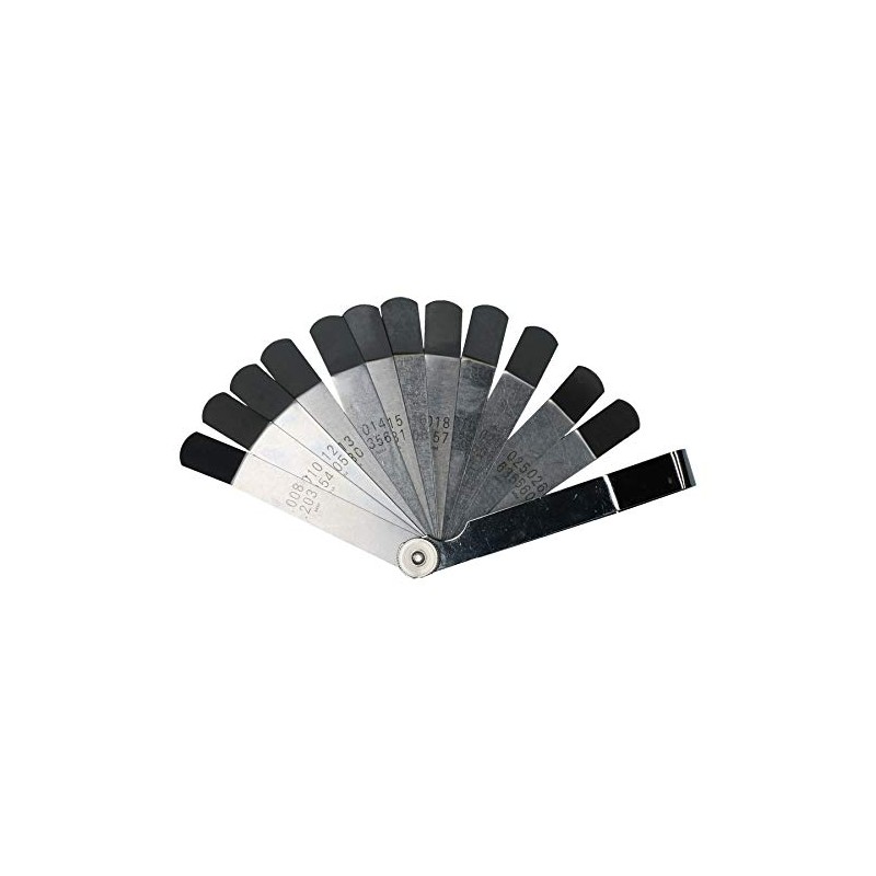 12 Blade Offset Bent Feeler Gauge Metric Imperial Measurements Dual