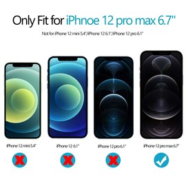 Suoman 3-Pack for 12 Pro Max Camera Lens Protector, 9H Tempered Glass, [Does not Affect Night Shots] Metal Frosted Independent Protective Cover - Diamonds-Silver