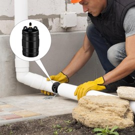 YCCOKJJ 4 Inch Pipe Plug, Inflatable Pipe Bubble, Rubber Closed Water Test Plug with 100 cm Chain and Inflatable Extension Tube, 1 Valve, Ideal for Pipeline Maintenance Trials