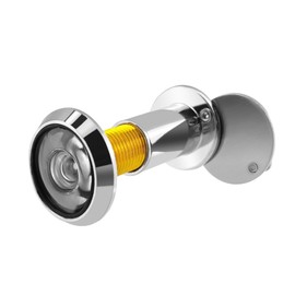 Desenda Door Viewer with Privacy Cover Peephole Viewer, 14mm Diameter 35-50mm Length Security Spy Hole, Door Peephole for Home Office Hotel(Silver)